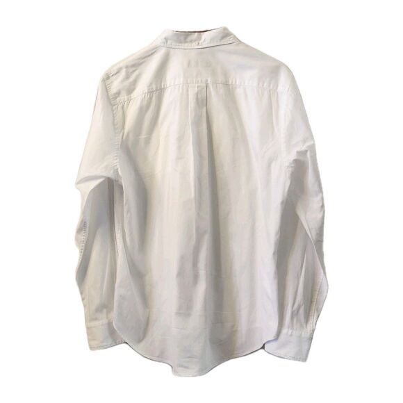 BUCK MASON Men's Oxford Shirt One Pocket Men's LARGE White 100% Cotton *Read - Picture 2 of 14